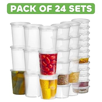 Amazon.com: JoyServe Deli Food Containers with Lids - (24